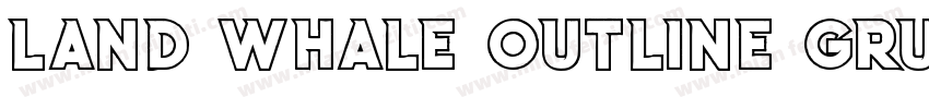 Land Whale Outline Grunge字体转换